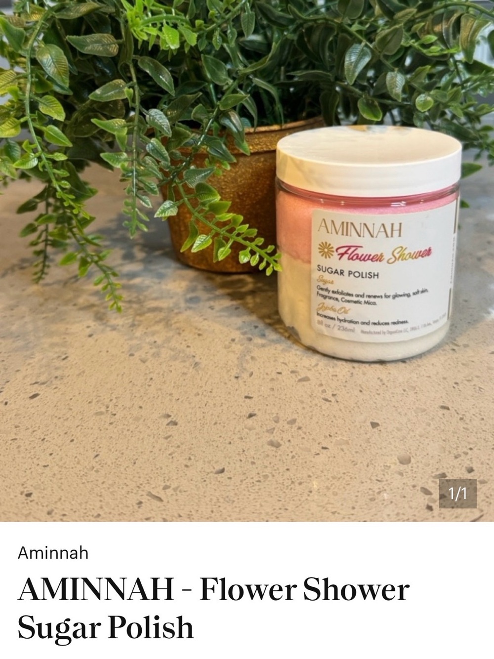 AMINNAH Flower Shower Sugar Polish - Pink & White Exfoliant